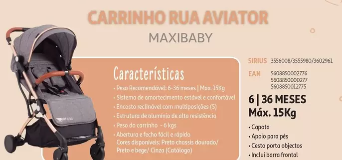 Oferta de Maxibaby - Carrinho Rua Aviator em Auchan