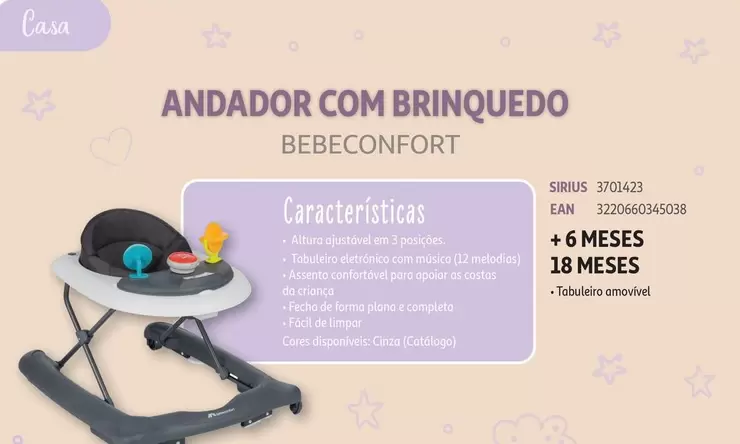 Oferta de Andador Com Brinquedo  em Auchan