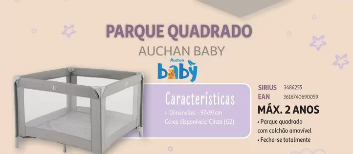 Oferta de Parque Quadrado  Babyem Auchan