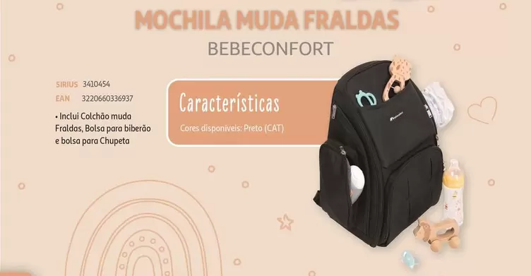 Oferta de Mochila Muda Fraldas Bébéconfortem Auchan