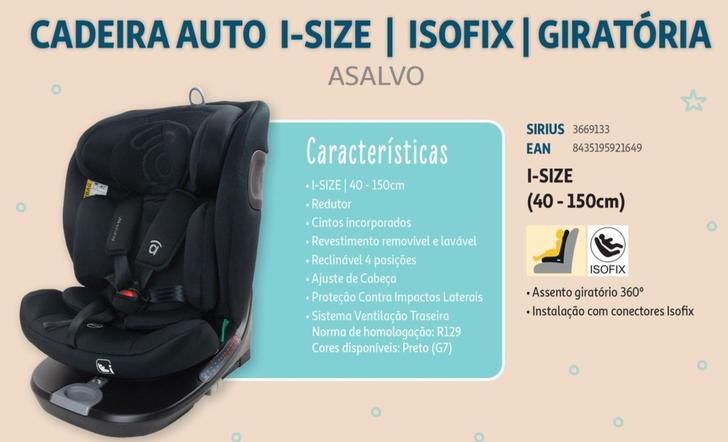 Oferta de Cadeira Auto I-Size | Isofix | Giratoriaem Auchan