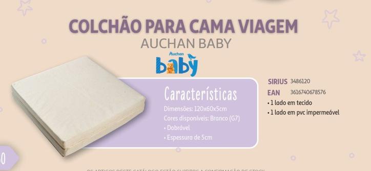 Oferta de Colchão Para Cama Viagem Babyem Auchan