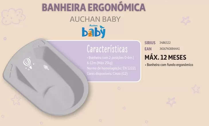 Oferta de Banheira Ergonómica em Auchan