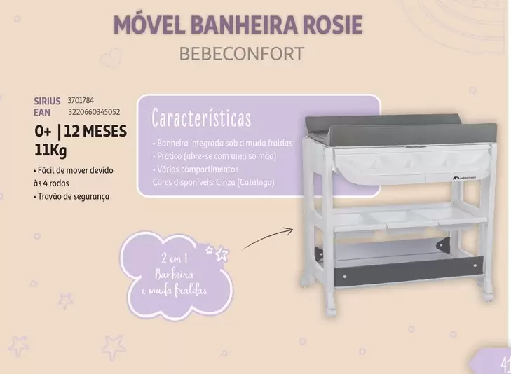 Oferta de Móvel Banheira Rosieem Auchan