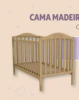 Oferta de Carbebé  - Cama Madeira Pinho Estrelasem Auchan