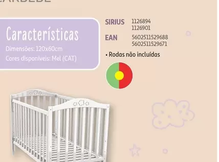 Oferta de Carbebé - Cama Madeira Pinho Estrelas em Auchan