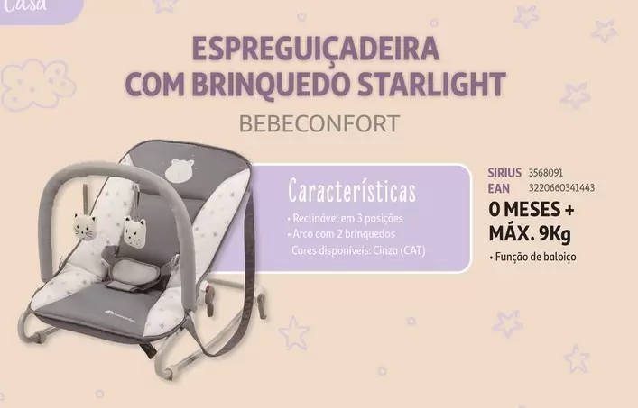 Oferta de Espreguiçadeira Com Brinqueado Starlight em Auchan