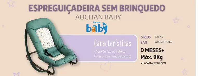 Oferta de Espreguiçadeira Sem Brinqueado em Auchan