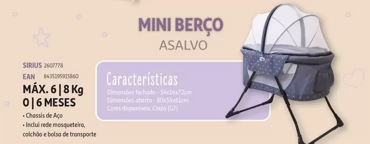 Oferta de Asalvo - Mini Berço em Auchan