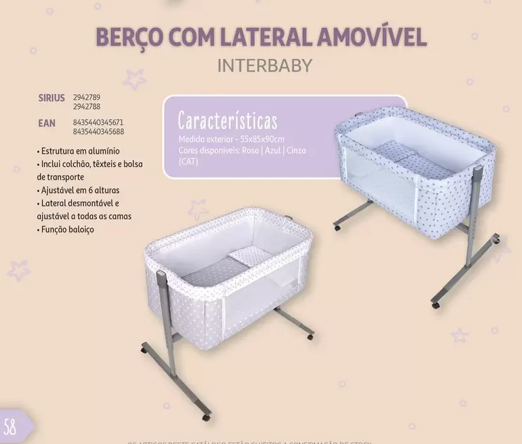 Oferta de Interbaby - Berço Com Lateral Amovível em Auchan