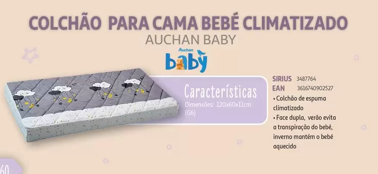 Oferta de Colchão Climatizado Para Cama Bebé Babyem Auchan