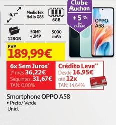 Oferta de Oppo - Smartphone  A58  por 189,99€ em Auchan