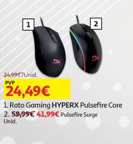 Oferta de Hyperx - Rato Gaming Pulsefire Core por 24,49€ em Auchan