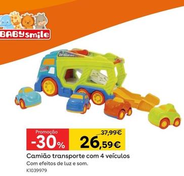 Oferta de Camião De Transporte Com 4 Veiculos por 26,59€ em Toys R Us
