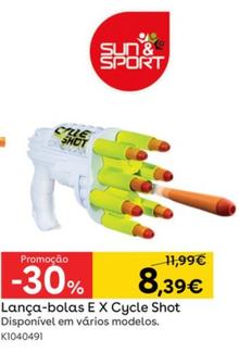 Oferta de Sun&Suport  - Lança-Bolas E X Cycle Shot por 8,39€ em Toys R Us