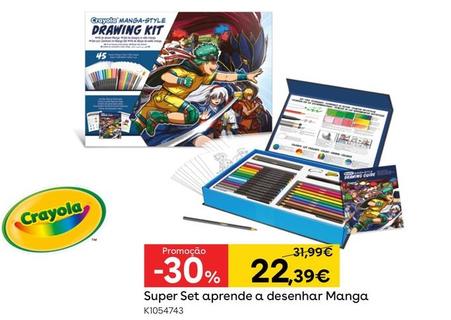 Oferta de Crayola - Super Set Aprende A Desenhar Manga por 22,39€ em Toys R Us