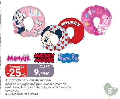Oferta de Minnie, Mickey Mouse, Peppa Pig - Almofada Cervical De Viagem por 9,74€ em Toys R Us