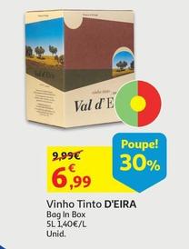 Oferta de Val D'Eira - Vinho Tinto  por 6,99€ em Auchan