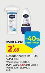 Oferta de Vaseline - Desodorizante Roll-On por 2,69€ em Auchan