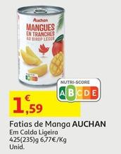Oferta de Auchan - Fatias De Manga  por 1,59€ em Auchan
