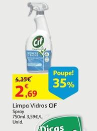 Oferta de Cif - Limpa Vidros  por 2,69€ em Auchan