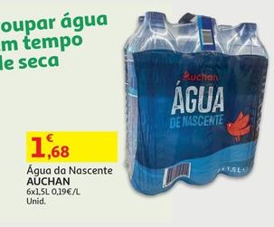Oferta de Auchan - Água Da Nascente  por 1,68€ em Auchan