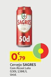 Oferta de Sagres - Cerveja  por 0,79€ em Auchan