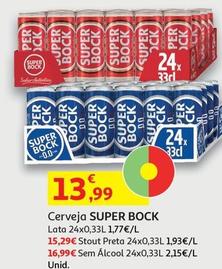 Oferta de  Super Bock - Cerveja  por 13,99€ em Auchan