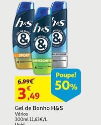 Oferta de H&S - Gel De Banho  por 3,49€ em Auchan