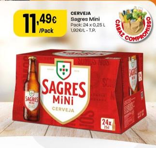 Oferta de Sagres Mini - Cerveja por 11,49€ em Intermarché