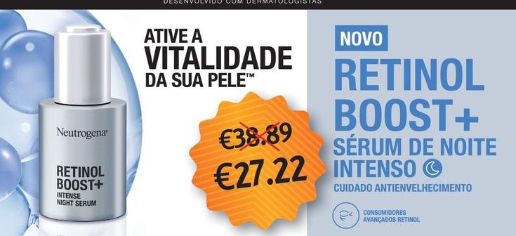 Oferta de Neutrogena - Creme Facial 50ml Retinol Boost por 27,22€ em Auchan