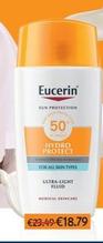 Oferta de Eucerin - Fluido Sun Hydro Protect Fps50+ 50ml por 18,79€ em Auchan