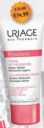 Oferta de  Uriage - Creme Roseliane 40ml por 14,99€ em Auchan