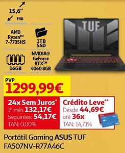 Oferta de Asus - Portátil Gaming  Tuf  Fa507nv-R77a46c por 1299,99€ em Auchan