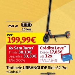 Oferta de Urbanglide - Trotinete  Ride 62 Pro por 199,99€ em Auchan