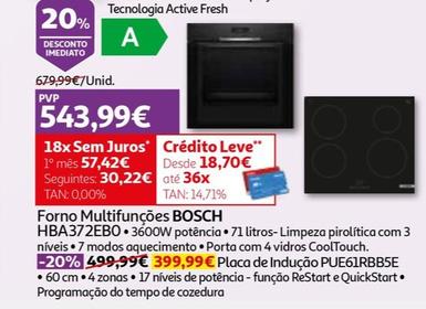 Oferta de Bosch - Forno Multifunções HBA372EBO por 543,99€ em Auchan
