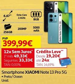 Oferta de Xiaomi - Smartphone Note 13 Pro 5g por 399,99€ em Auchan