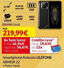 Oferta de Ulefone - Smartphone Robusto Armor 22 por 219,99€ em Auchan