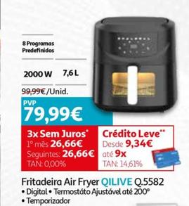 Oferta de Qilive - Fritadeira Air Fryer Q.5582 por 79,99€ em Auchan