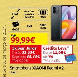 Oferta de Xiaomi - Smartphone  Redmi A2 por 99,99€ em Auchan
