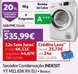 Oferta de Indesit - Secador Condensação YT M11 83K RX EU por 535,99€ em Auchan