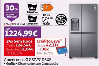 Oferta de Lg - Americano GSJV31DSXF por 1224,99€ em Auchan