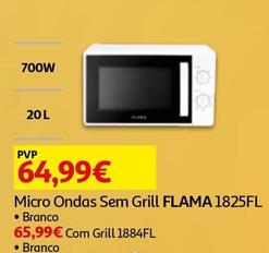 Oferta de Flama - Micro Ondas Sem Grill  por 64,99€ em Auchan