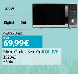 Oferta de Qilive - Micro Ondas Sem Grill 152343 por 69,99€ em Auchan