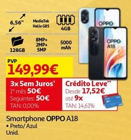Oferta de  Oppo - Smartphone  A18 por 149,99€ em Auchan