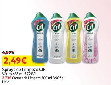 Oferta de Cif - Sprays De Limpeza por 2,49€ em Auchan