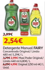 Oferta de Fairy - Detergente Manual  por 2,54€ em Auchan