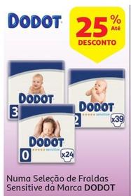 Oferta de Dodot - Numa Selecao De Fraldas Sensitive Da Marcaem Auchan