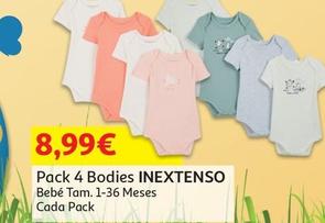 Oferta de Inextenso - Pack 4 Bodies por 8,99€ em Auchan