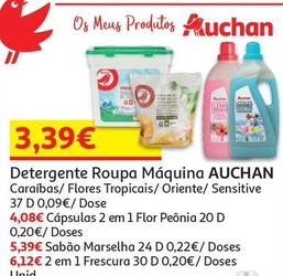 Oferta de Auchan - Detergente Roupa Máquina  por 3,39€ em Auchan